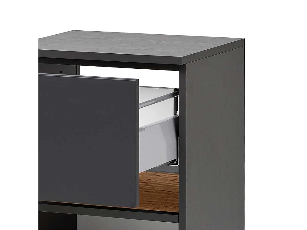 Bad Unterschrank in Dunkelgrau Wildeiche Holzoptik