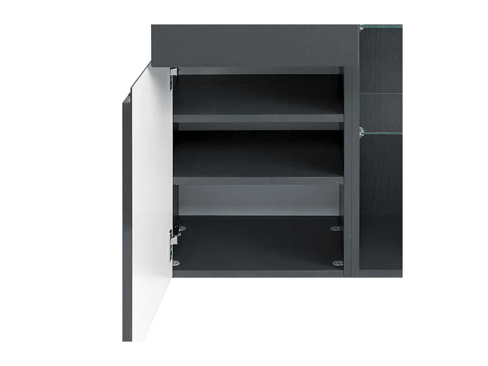 Badschrank in Anthrazit Hochglanz hängend