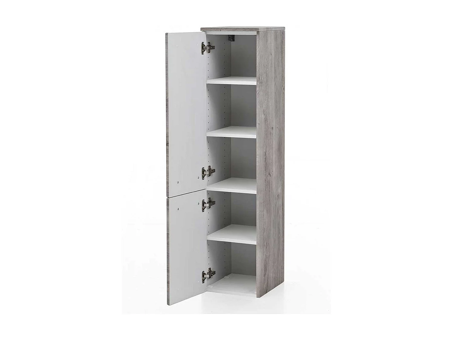 Badezimmerhochschrank in Eiche Grau 30 cm breit