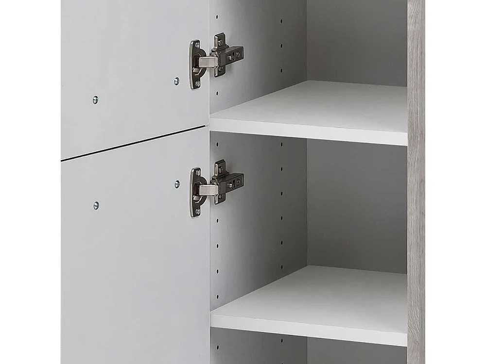 Badezimmerhochschrank in Eiche Grau 30 cm breit