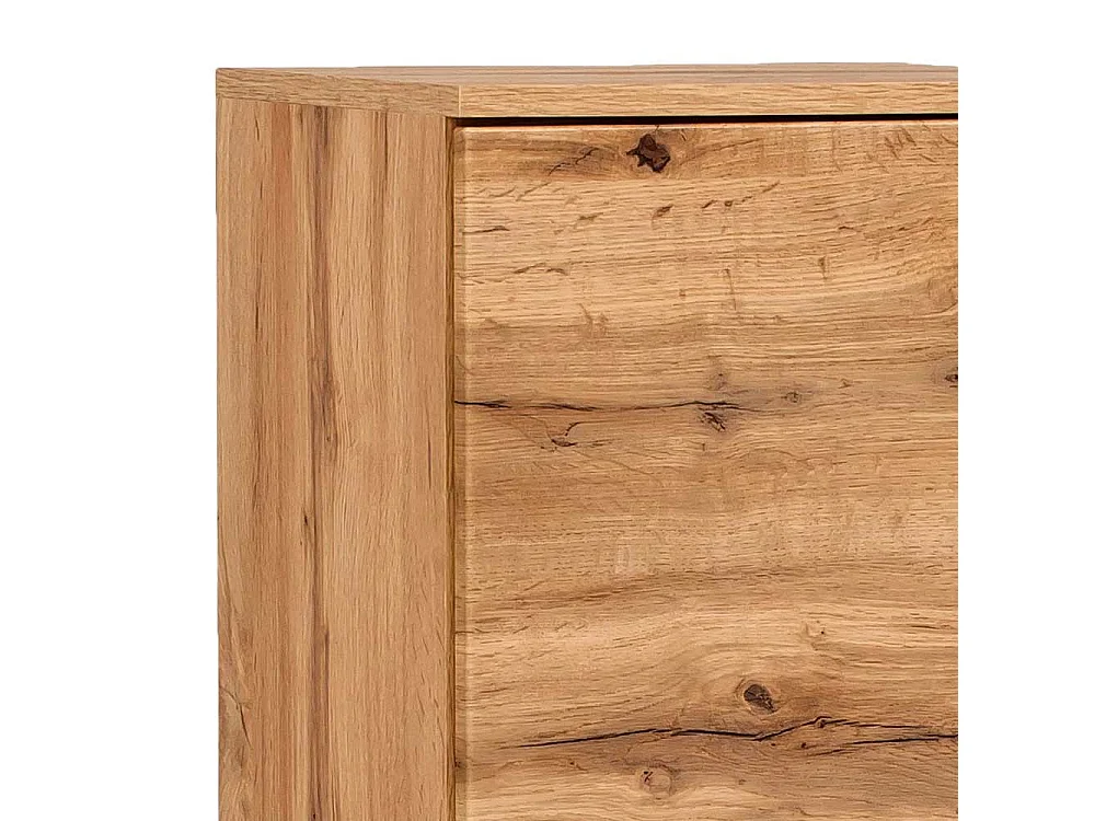 Badezimmer Hochschrank im Wildeiche Dekor 135 cm hoch