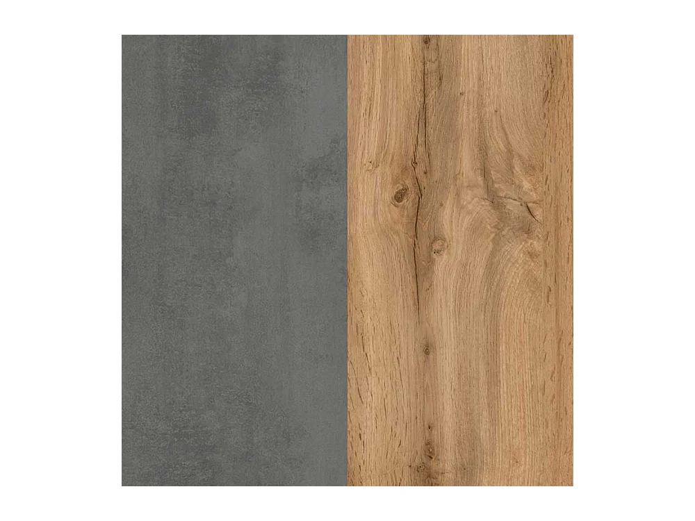 Badezimmer Hochschrank in Wildeichefarben Beton Grau