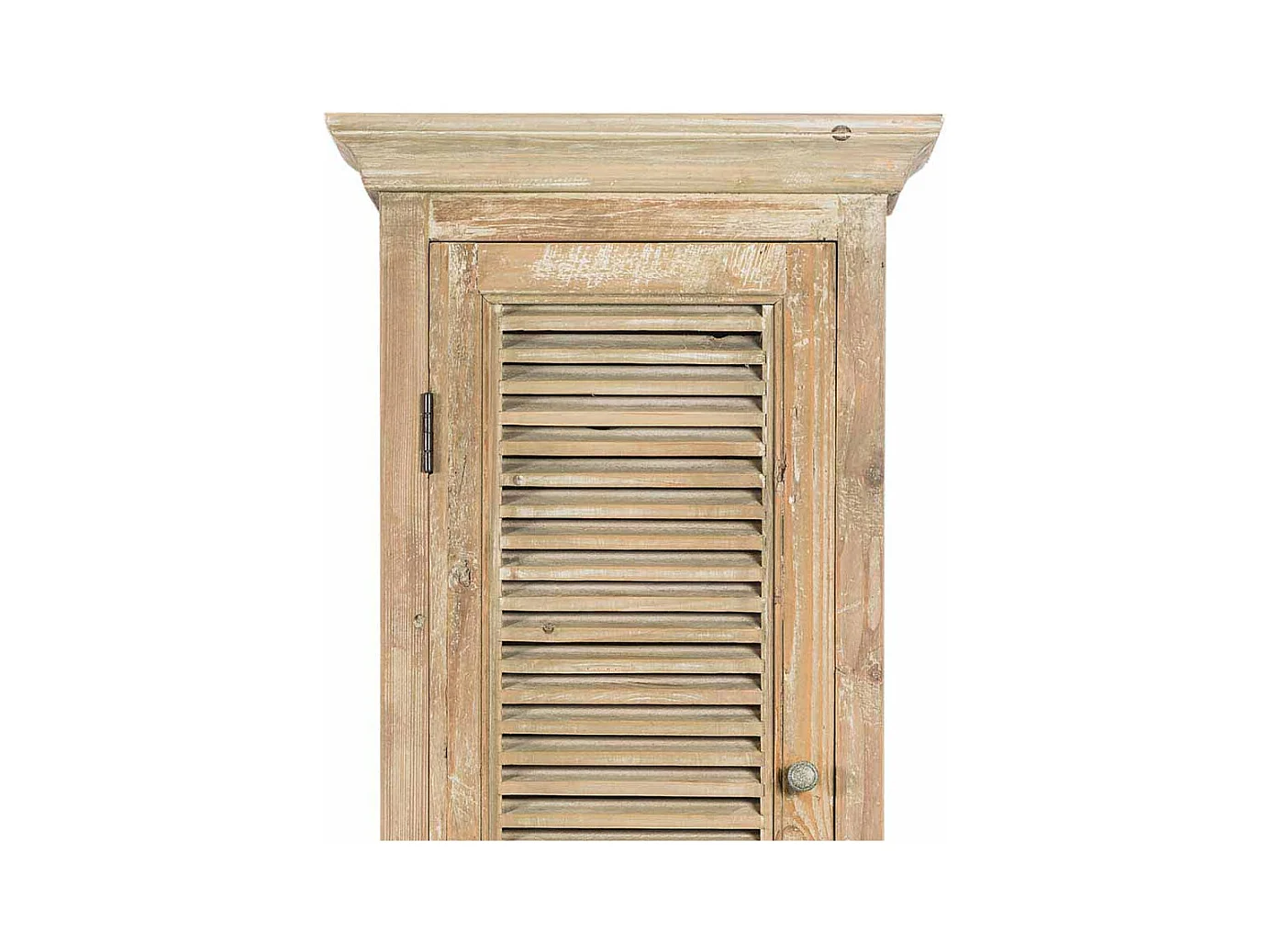 Bad Hochschrank aus Kiefer Lamellen Optik 50 cm breit