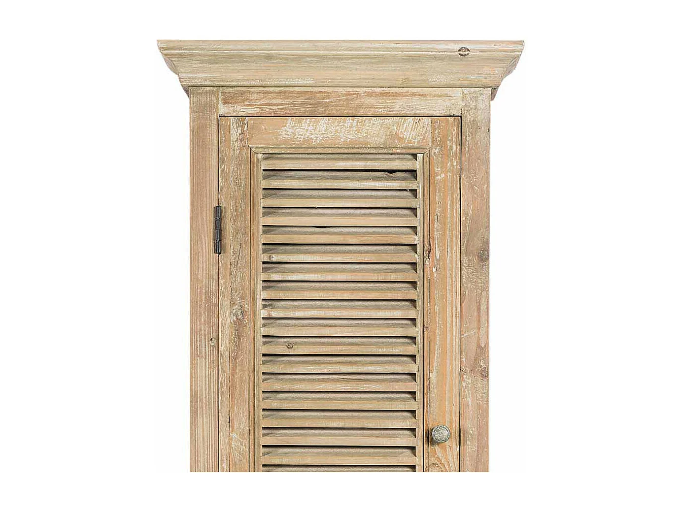 Bad Hochschrank aus Kiefer Lamellen Optik 50 cm breit