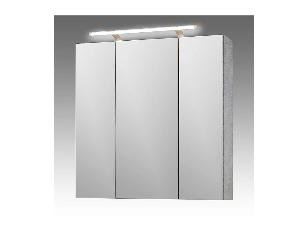 Bad Spiegelschrank in hell Grau 3-türig