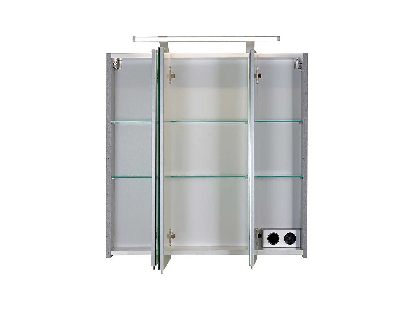 Bad Spiegelschrank in hell Grau 3-türig