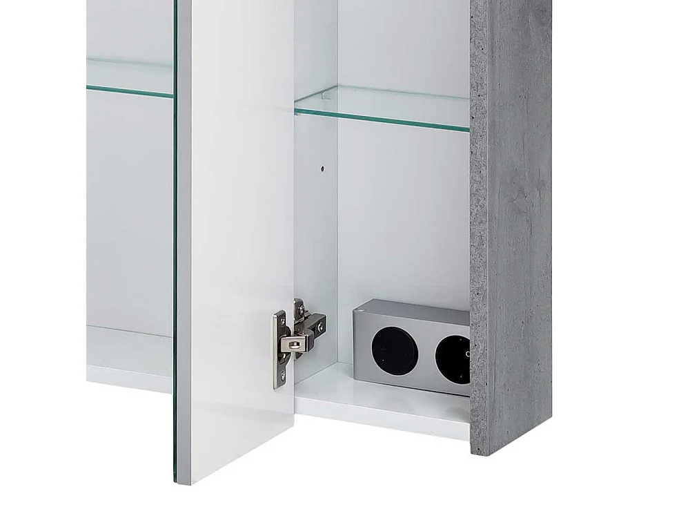 Bad Spiegelschrank in hell Grau 3-türig