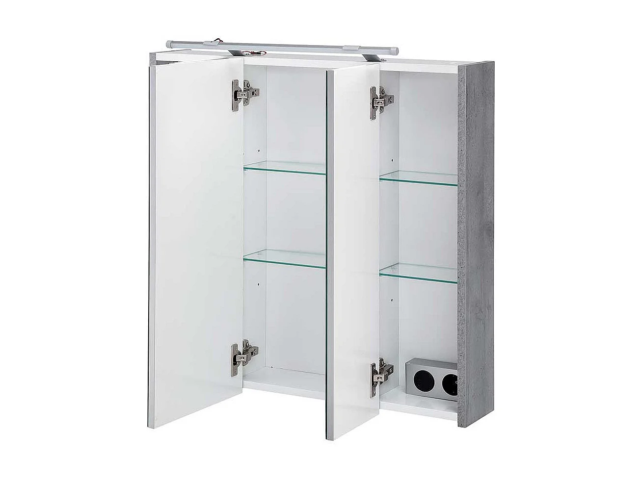 Bad Spiegelschrank in hell Grau 3-türig