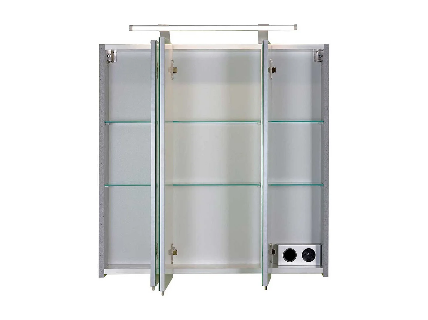 Bad Spiegelschrank in hell Grau 3-türig