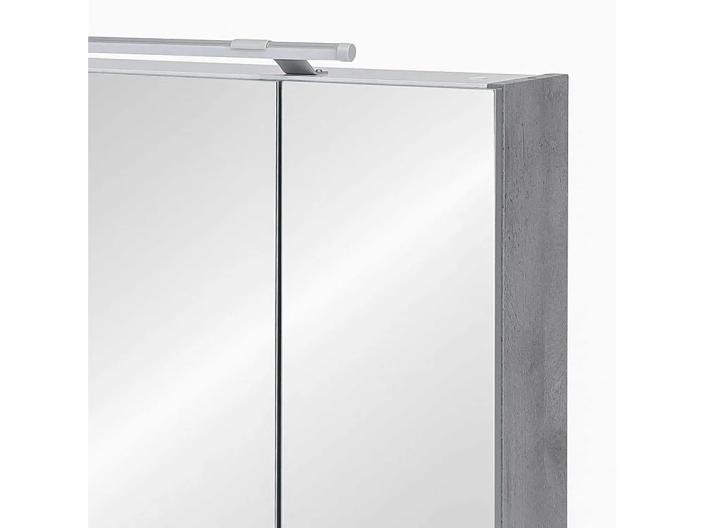 Bad Spiegelschrank in hell Grau 3-türig
