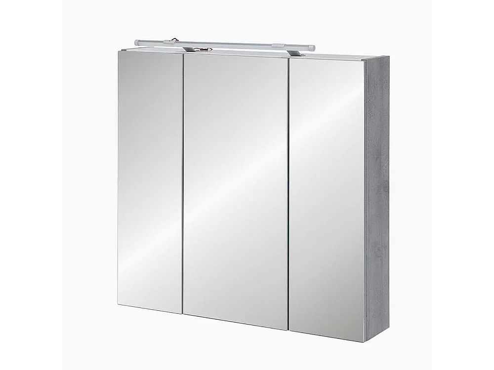 Bad Spiegelschrank in hell Grau 3-türig