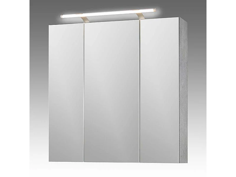 Bad Spiegelschrank in hell Grau 3-türig
