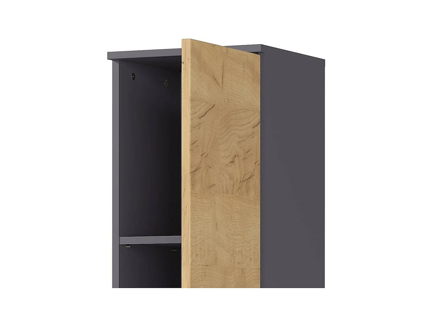 Hochschrank Badschrank mit offenen Fächern und einer Schublade