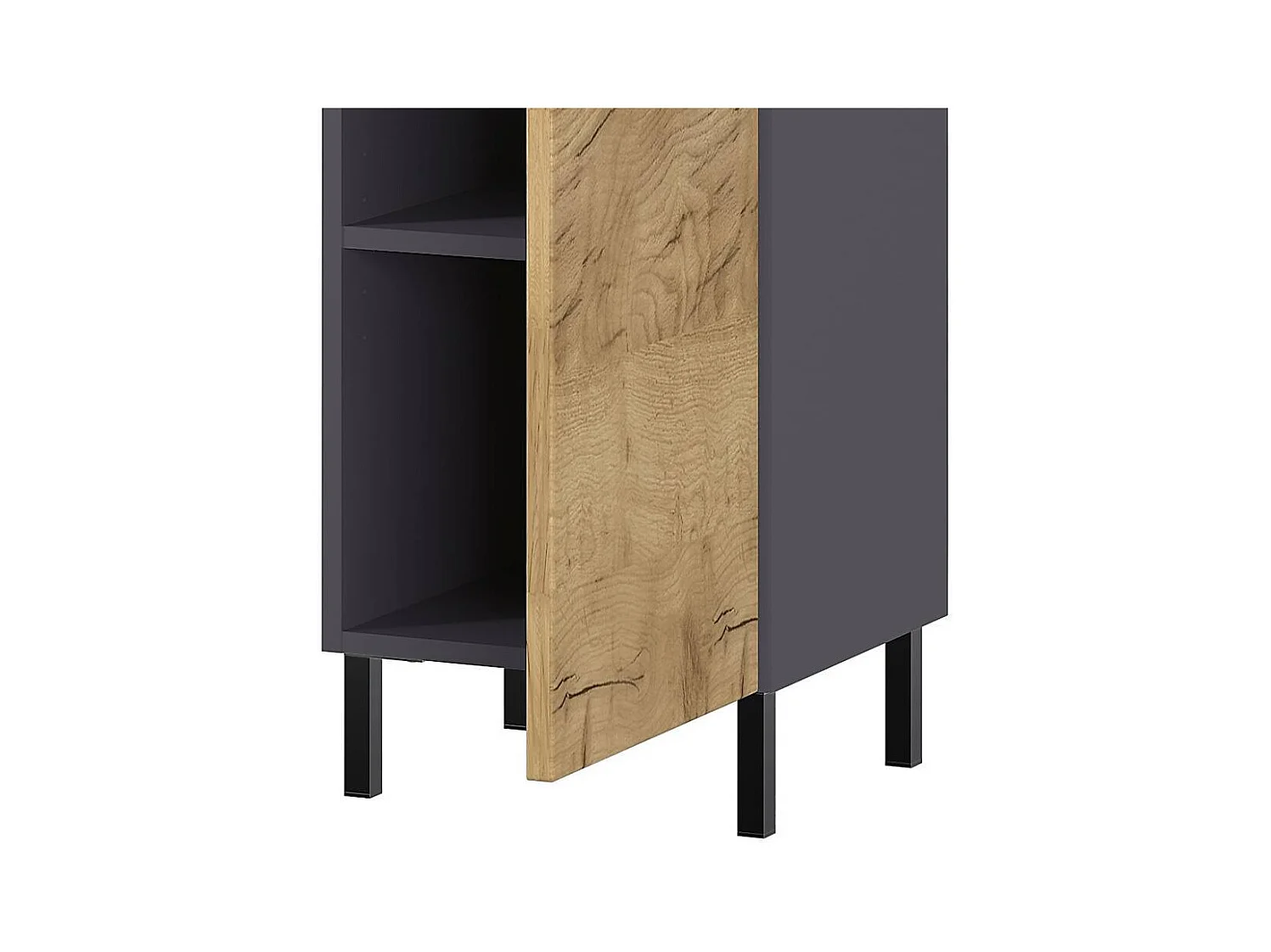 Hochschrank Badschrank mit offenen Fächern und einer Schublade