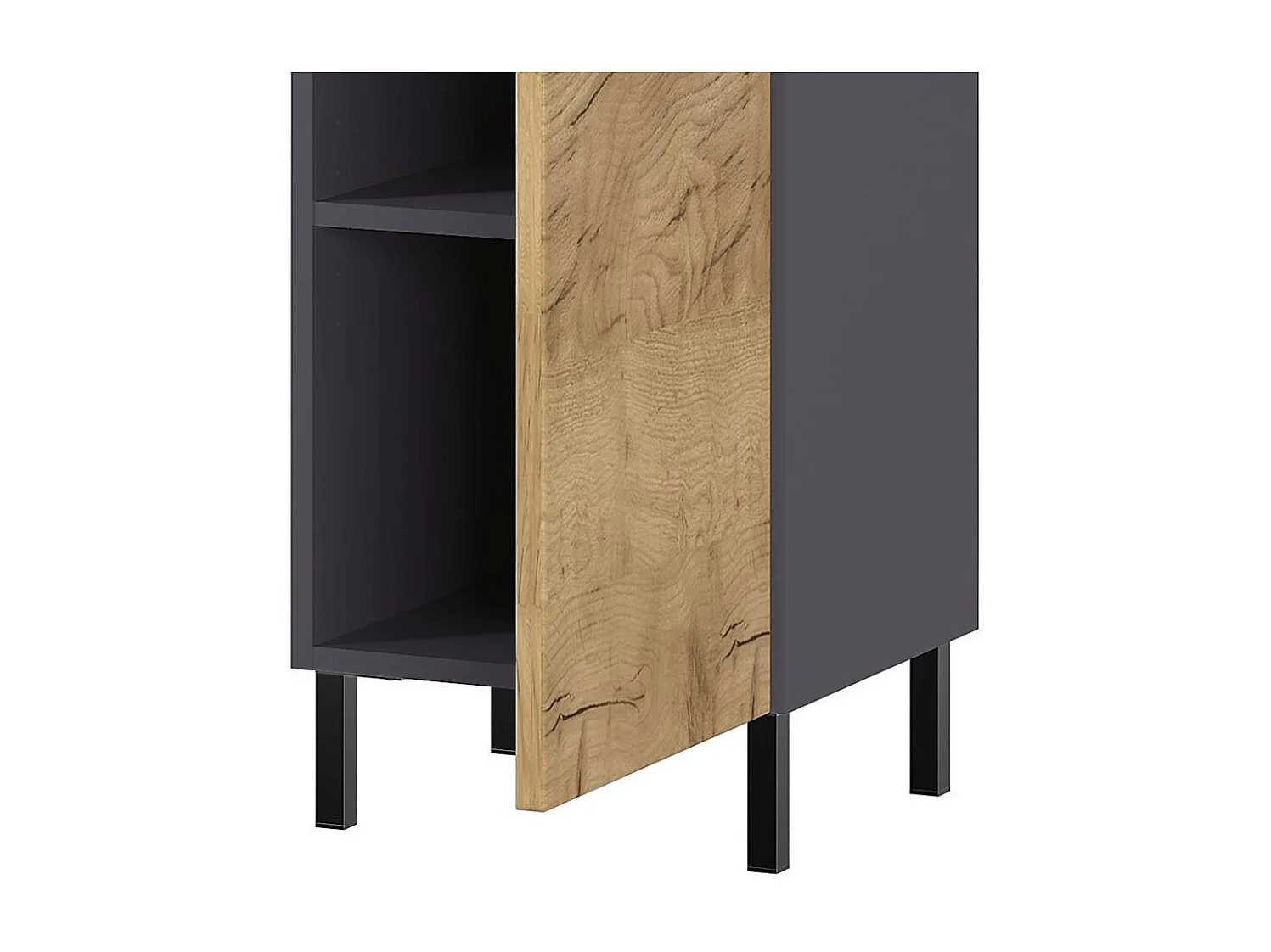 Hochschrank Badschrank mit offenen Fächern und einer Schublade