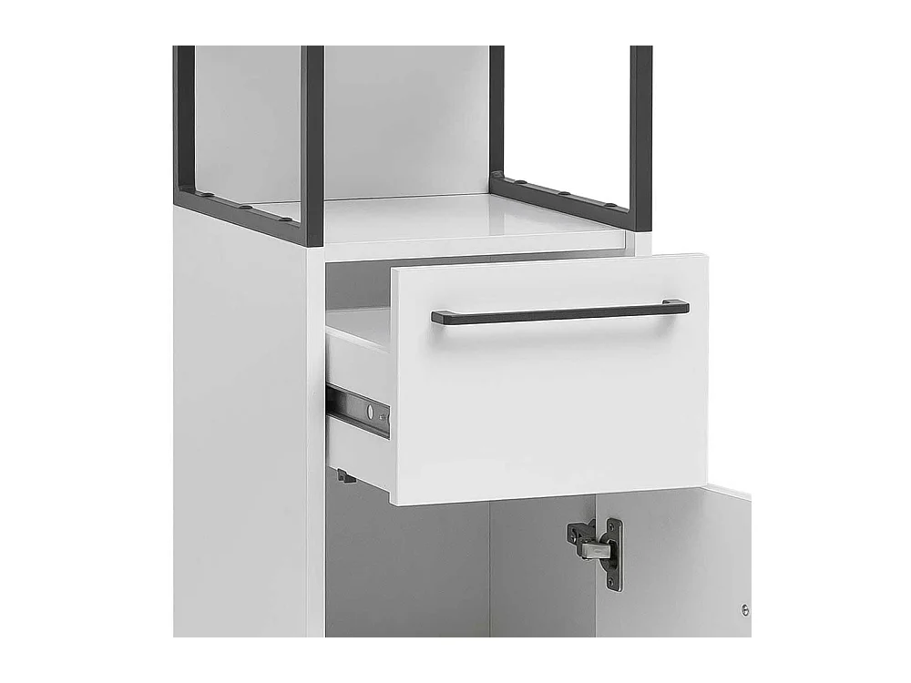 Badhochschrank in Weiß und Anthrazit Made in Germany