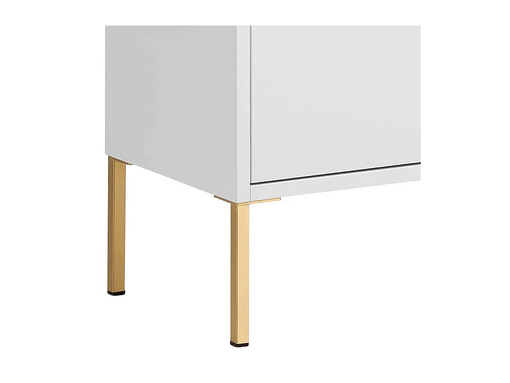 Badezimmerhochschrank in Weiß und Goldfarben 5 Fächern