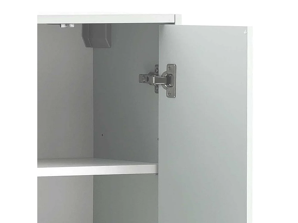 Badezimmerhochschrank in Weiß und Goldfarben 5 Fächern