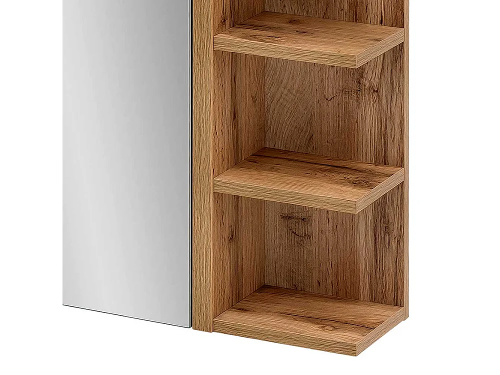 Bad Spiegelschrank mit seitlichem Regal Wildeichefarben