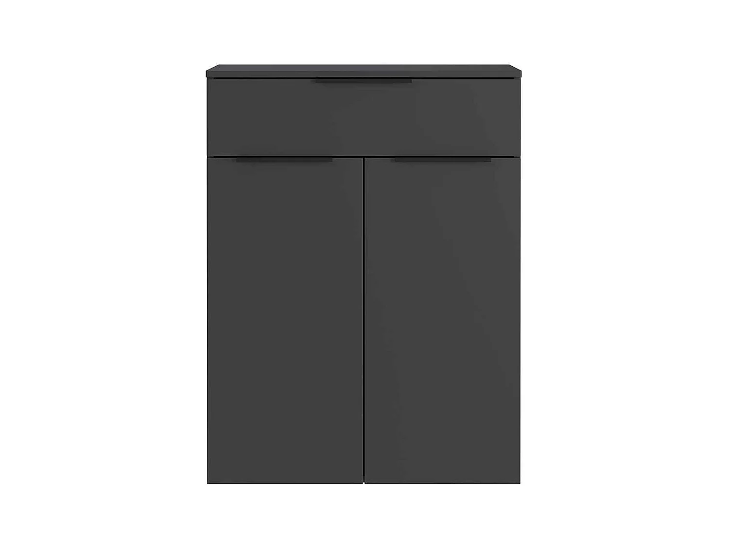 Badezimmer Kommode in Dunkelgrau 71 cm breit 95 cm hoch