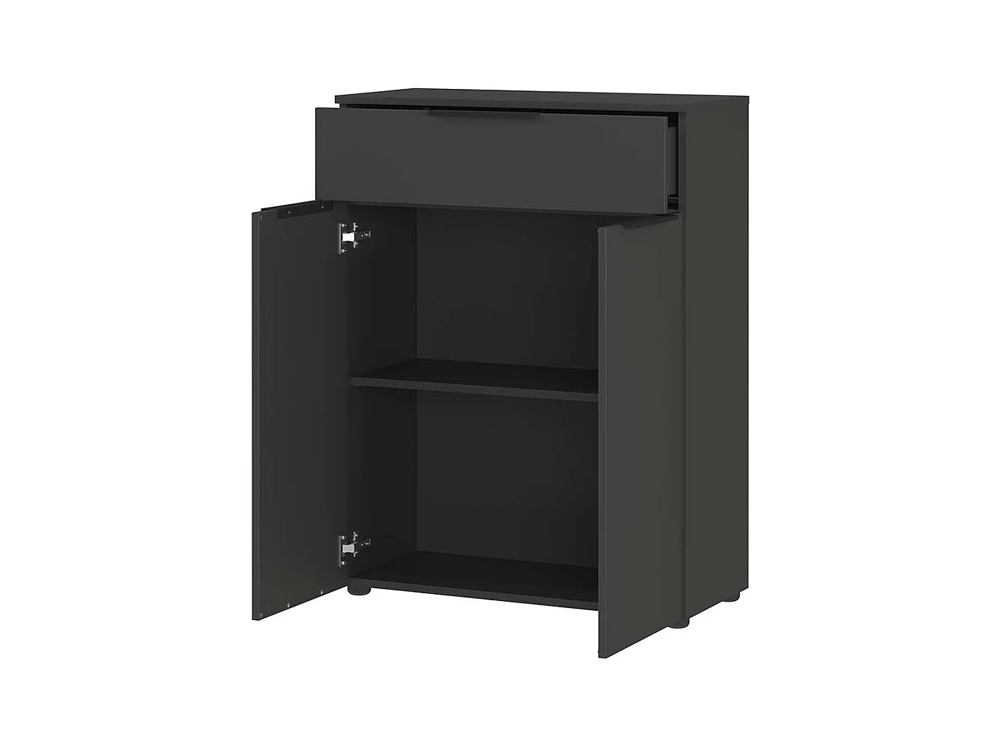 Badezimmer Kommode in Dunkelgrau 71 cm breit 95 cm hoch