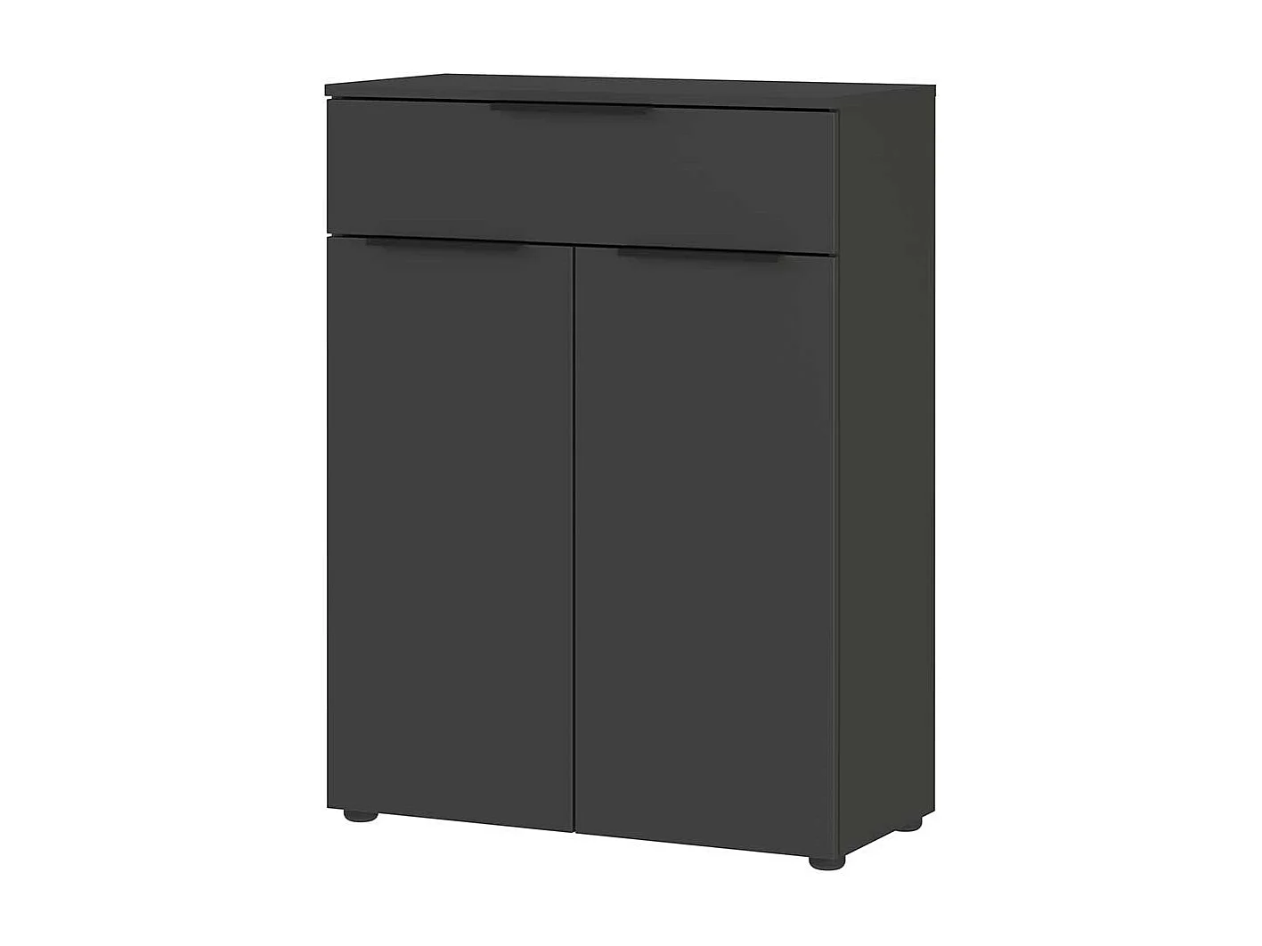 Badezimmer Kommode in Dunkelgrau 71 cm breit 95 cm hoch