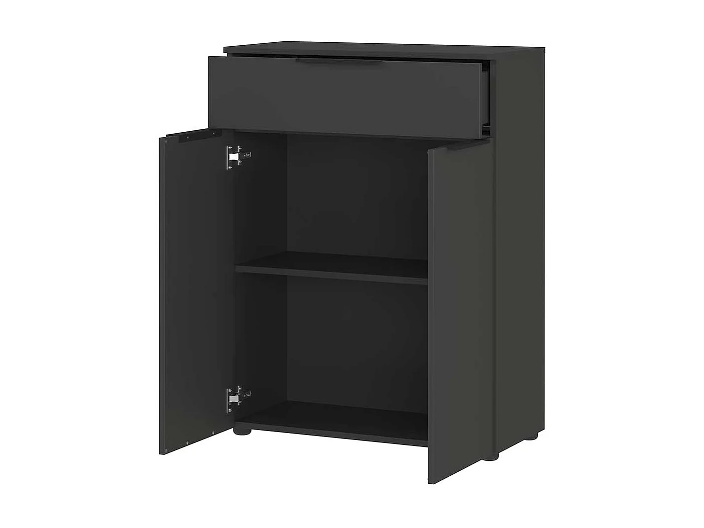 Badezimmer Kommode in Dunkelgrau 71 cm breit 95 cm hoch