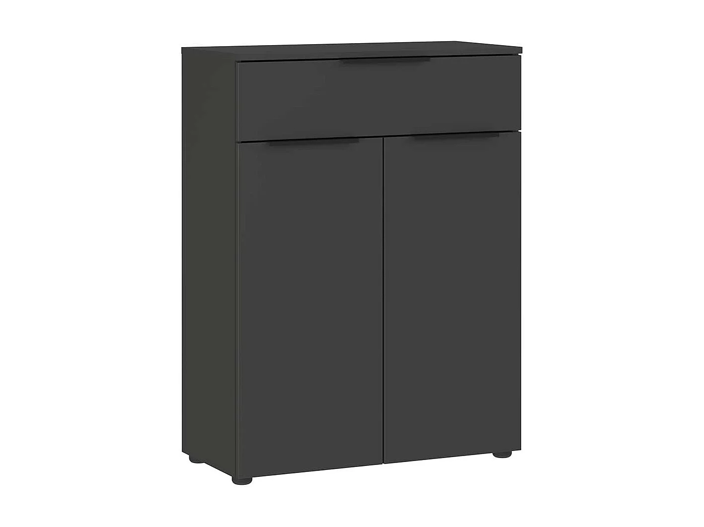 Badezimmer Kommode in Dunkelgrau 71 cm breit 95 cm hoch