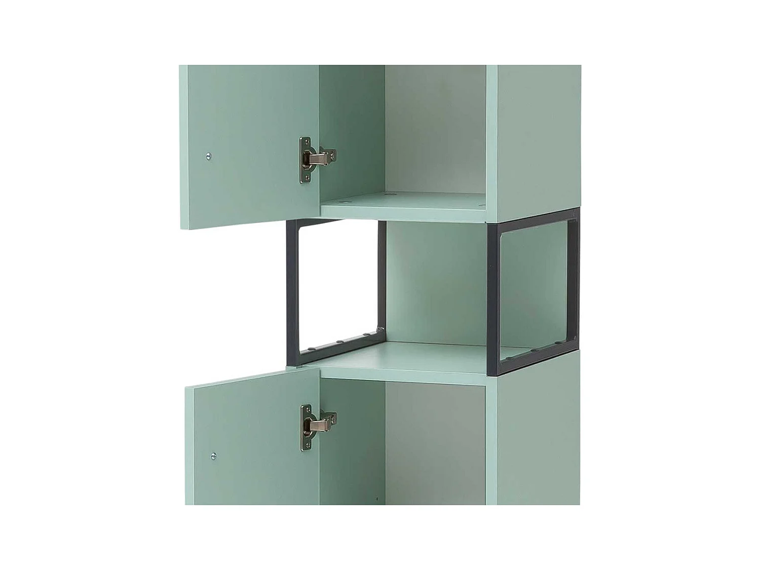 Badezimmerschrank in Mintgrün und Anthrazit Made in Germany