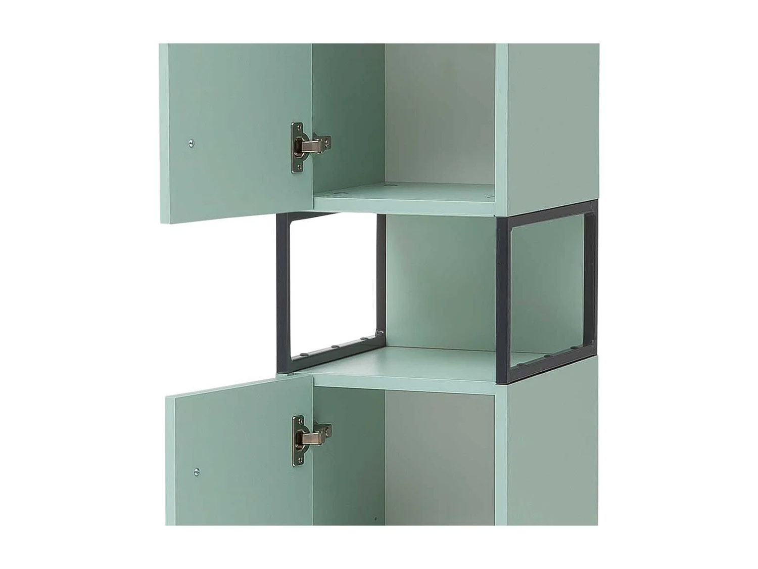 Badezimmerschrank in Mintgrün und Anthrazit Made in Germany