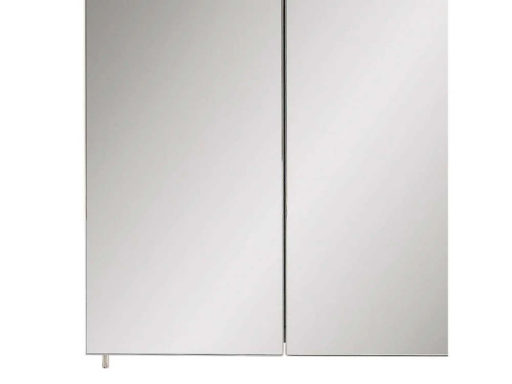 Badezimmer Spiegelschrank in Platingrau und Eichefarben LED Beleuchtung