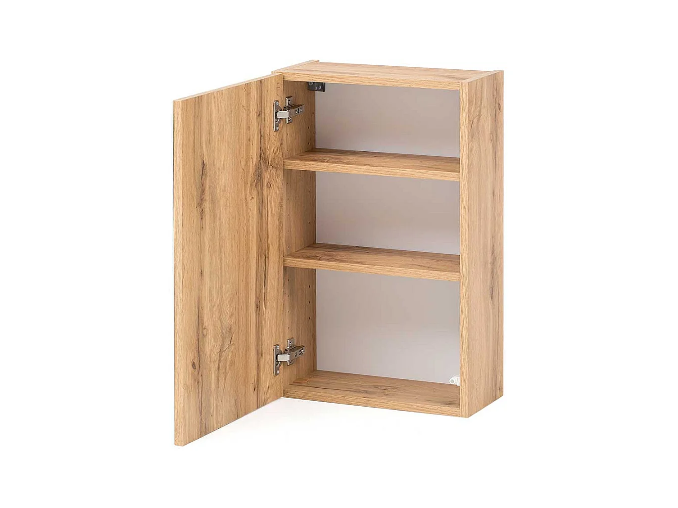 Badezimmer Hängeschrank in Weiß und Wildeiche Optik 40 cm breit