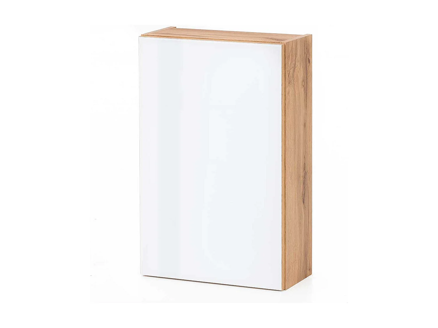 Badezimmer Hängeschrank in Weiß und Wildeiche Optik 40 cm breit