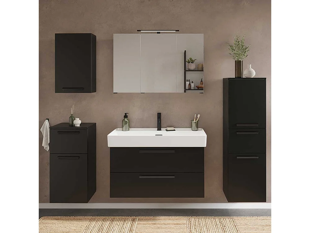 Badezimmerschrank Badhängeschrank mit Metallgriff für die Wandmontage