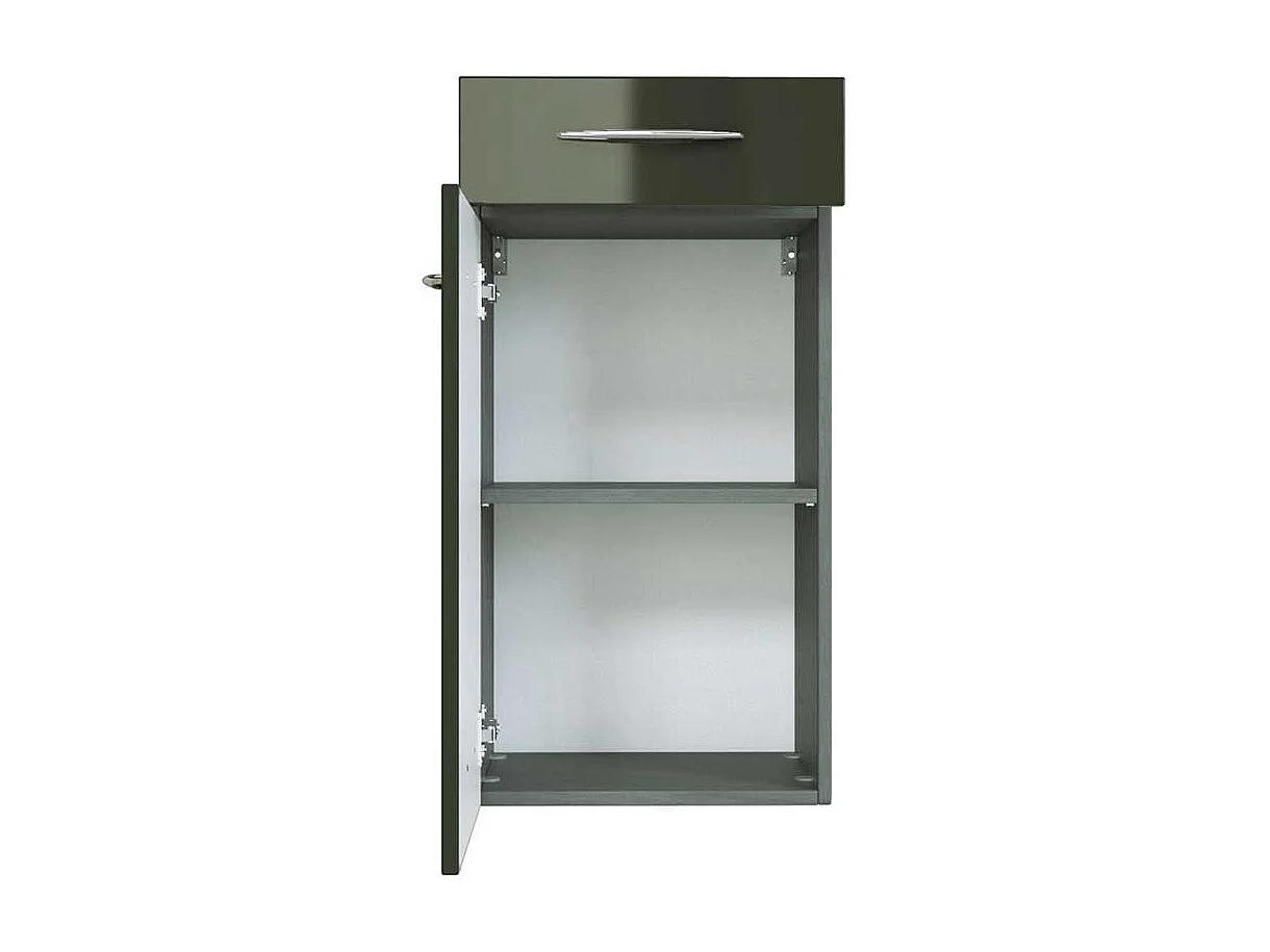 Badezimmer Unterschrank in Dunkelgrau Hochglanz 40 cm breit