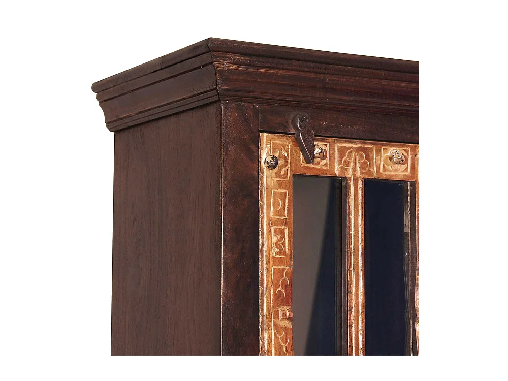 Kolonialstil Bad Hochschrank aus Teak Recyclingholz handgearbeitet