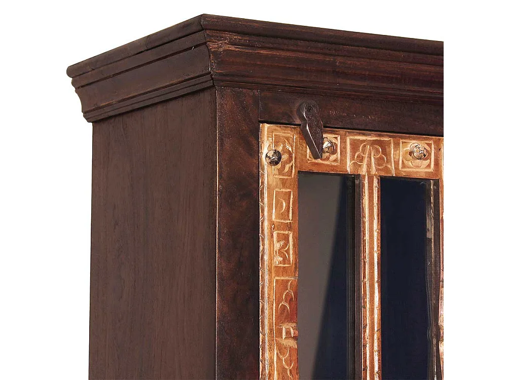 Kolonialstil Bad Hochschrank aus Teak Recyclingholz handgearbeitet