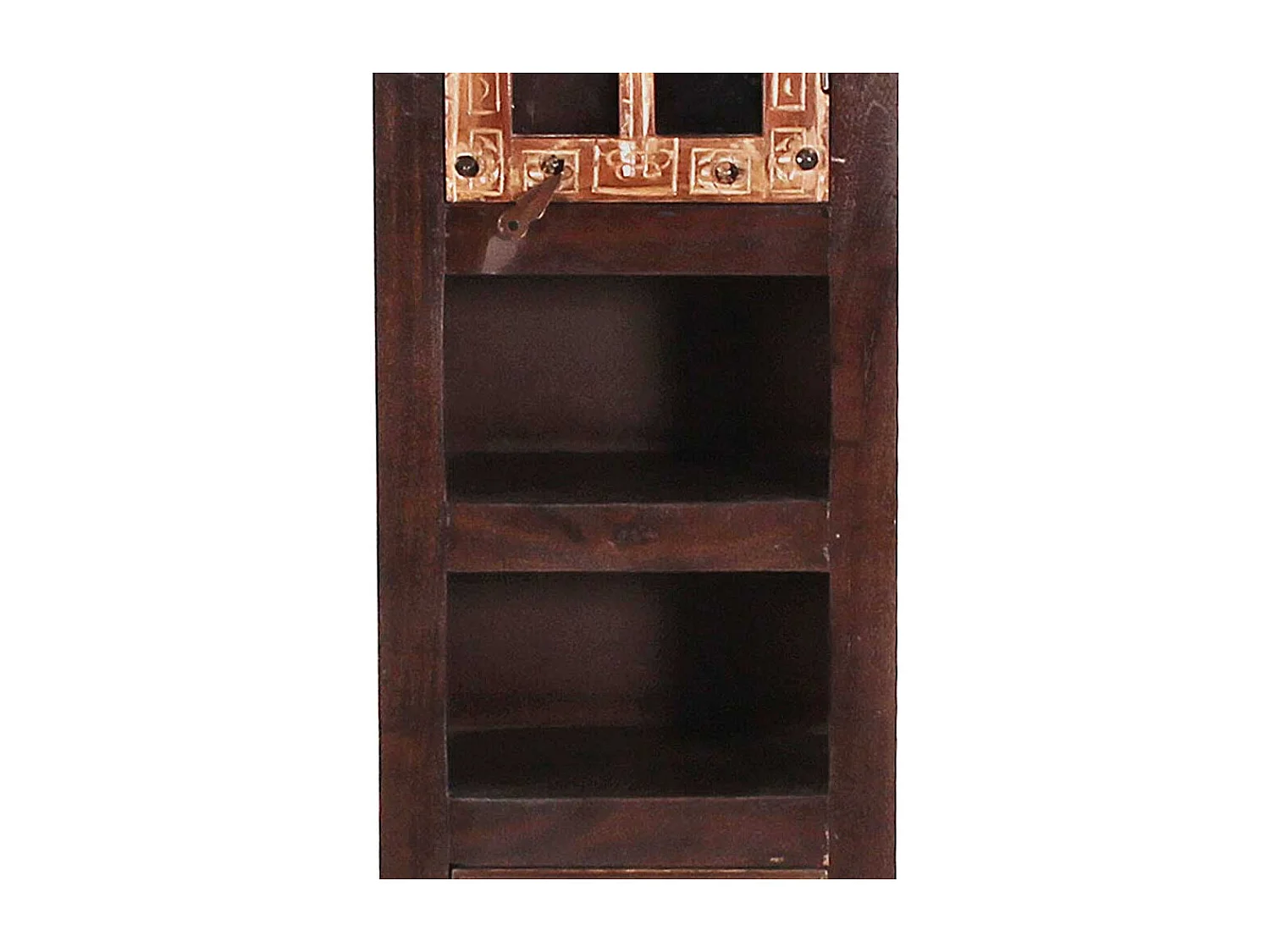 Kolonialstil Bad Hochschrank aus Teak Recyclingholz handgearbeitet