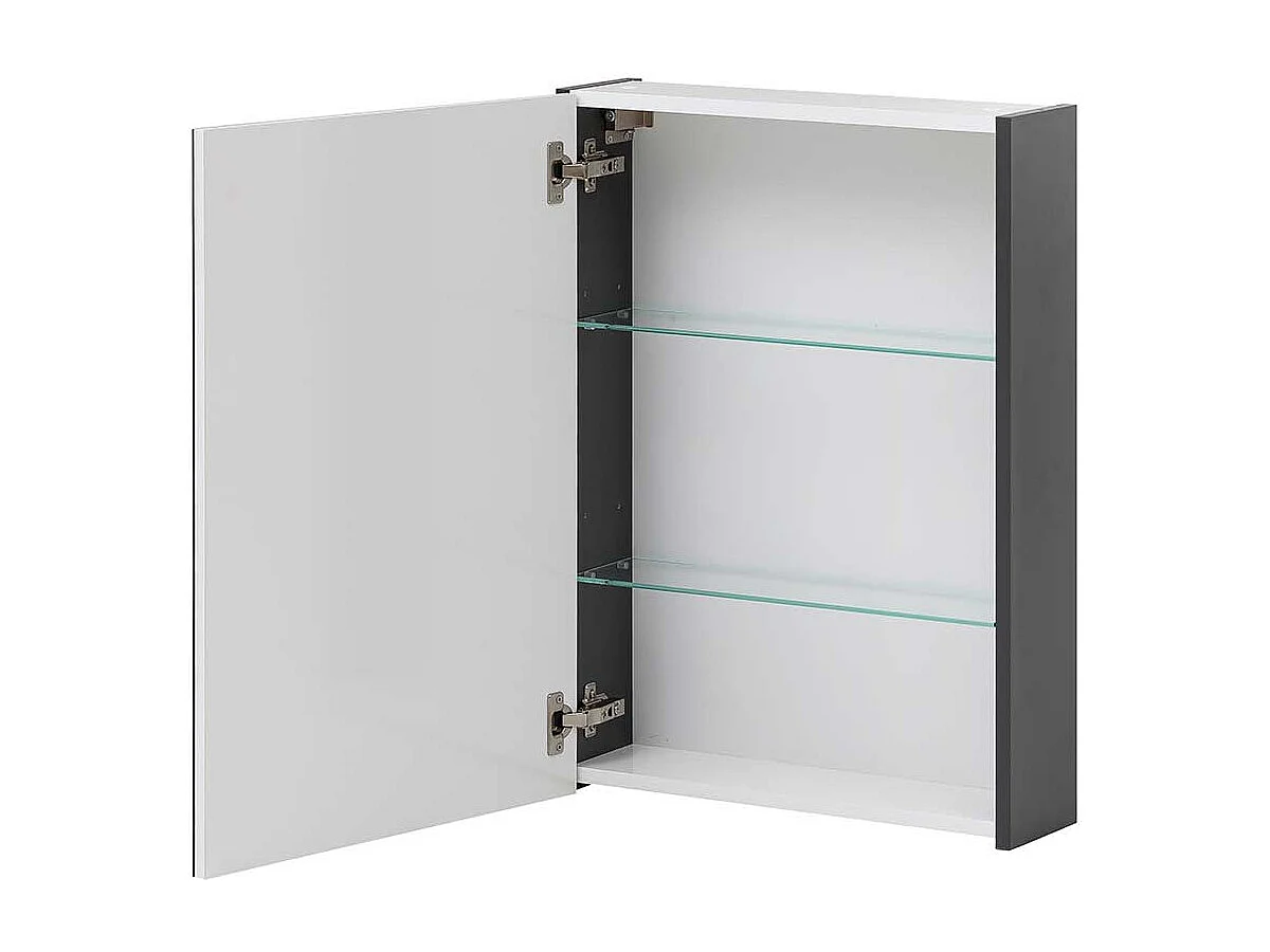 Badezimmer Spiegelschrank in Anthrazit 50 cm breit