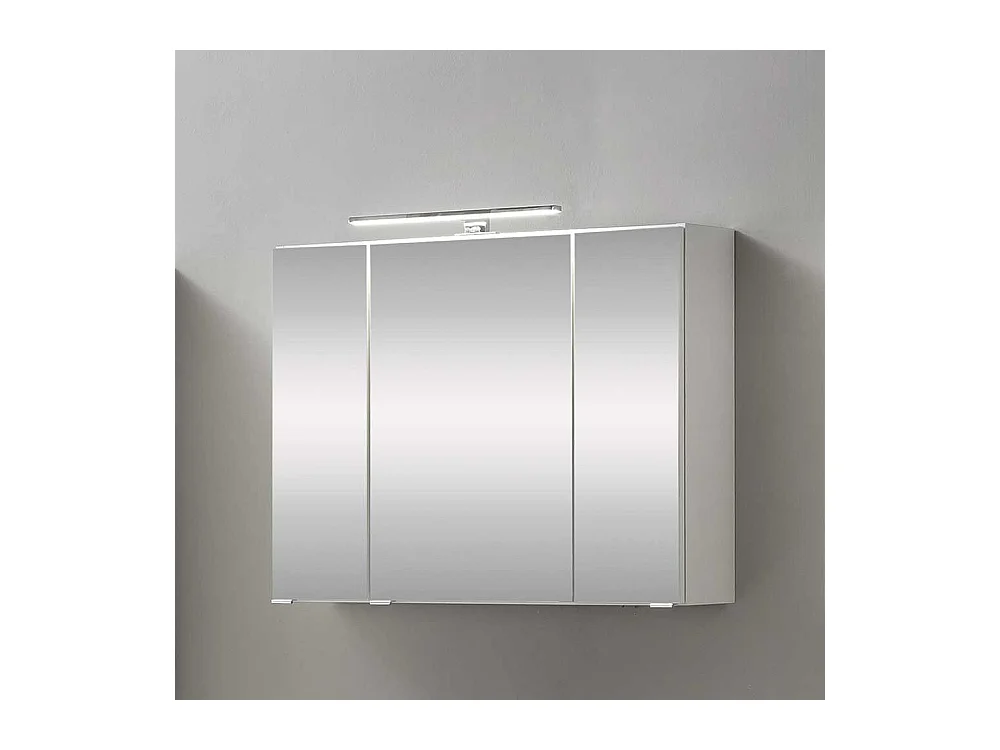 Badezimmerspiegelschrank in Wei� 80 cm breit