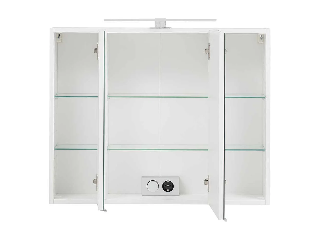 Badezimmerspiegelschrank in Weiß 80 cm breit