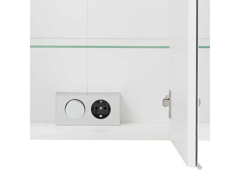 Badezimmerspiegelschrank in Weiß 80 cm breit