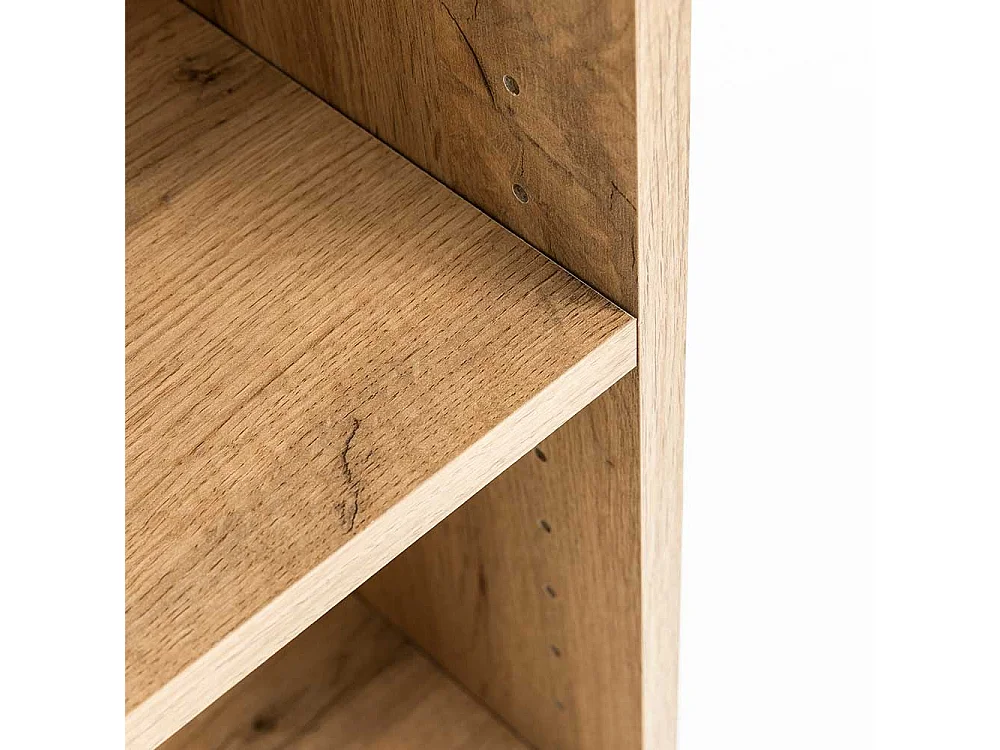 Wandschrank Badezimmer in Wildeichefarben und Weiß 64 cm hoch