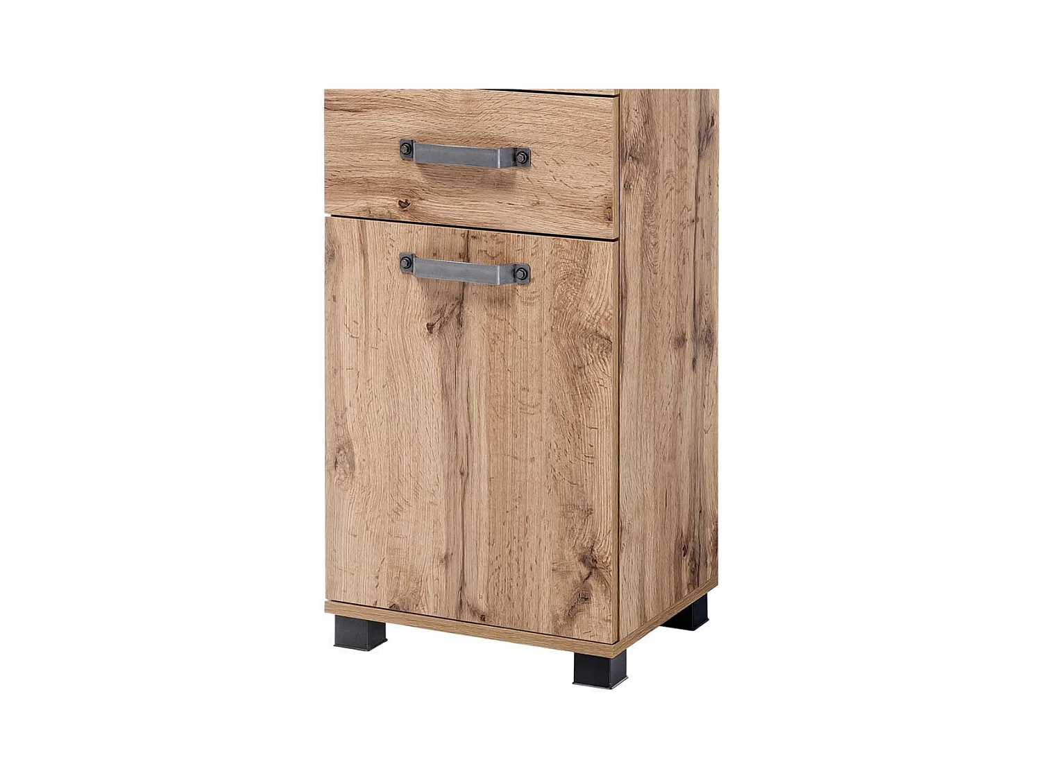 Bad Hochschrank in Wildeichefarben 40 cm breit