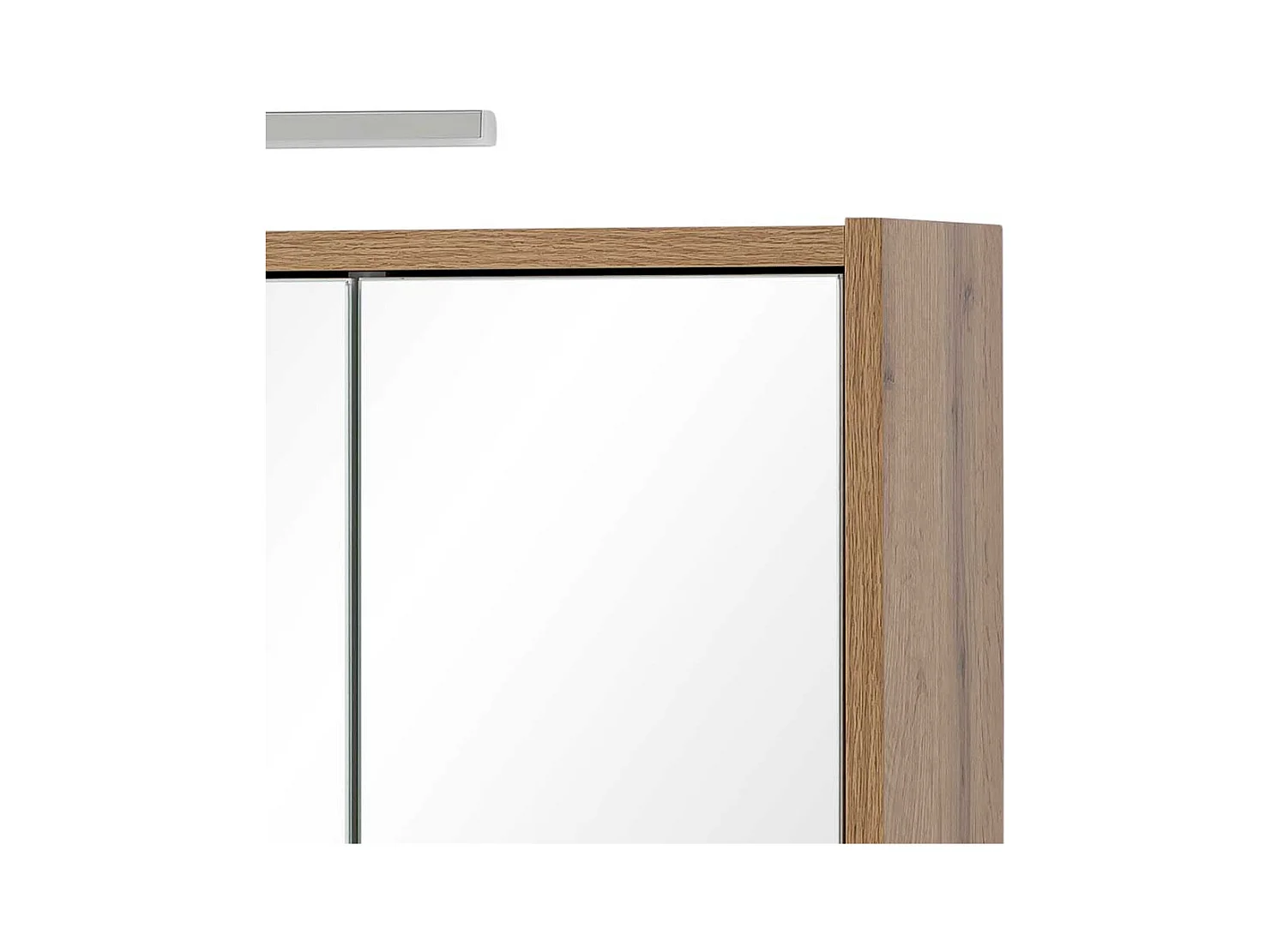 Spiegelschrank Bad in Wildeichefarben LED Beleuchtung