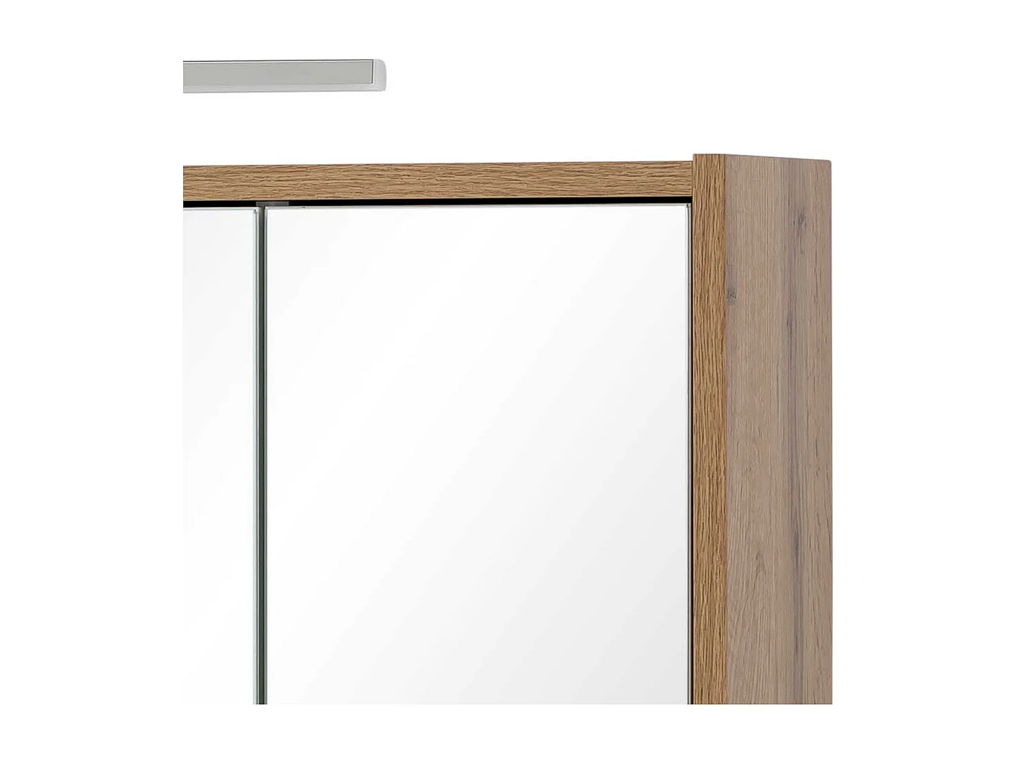 Spiegelschrank Bad in Wildeichefarben LED Beleuchtung