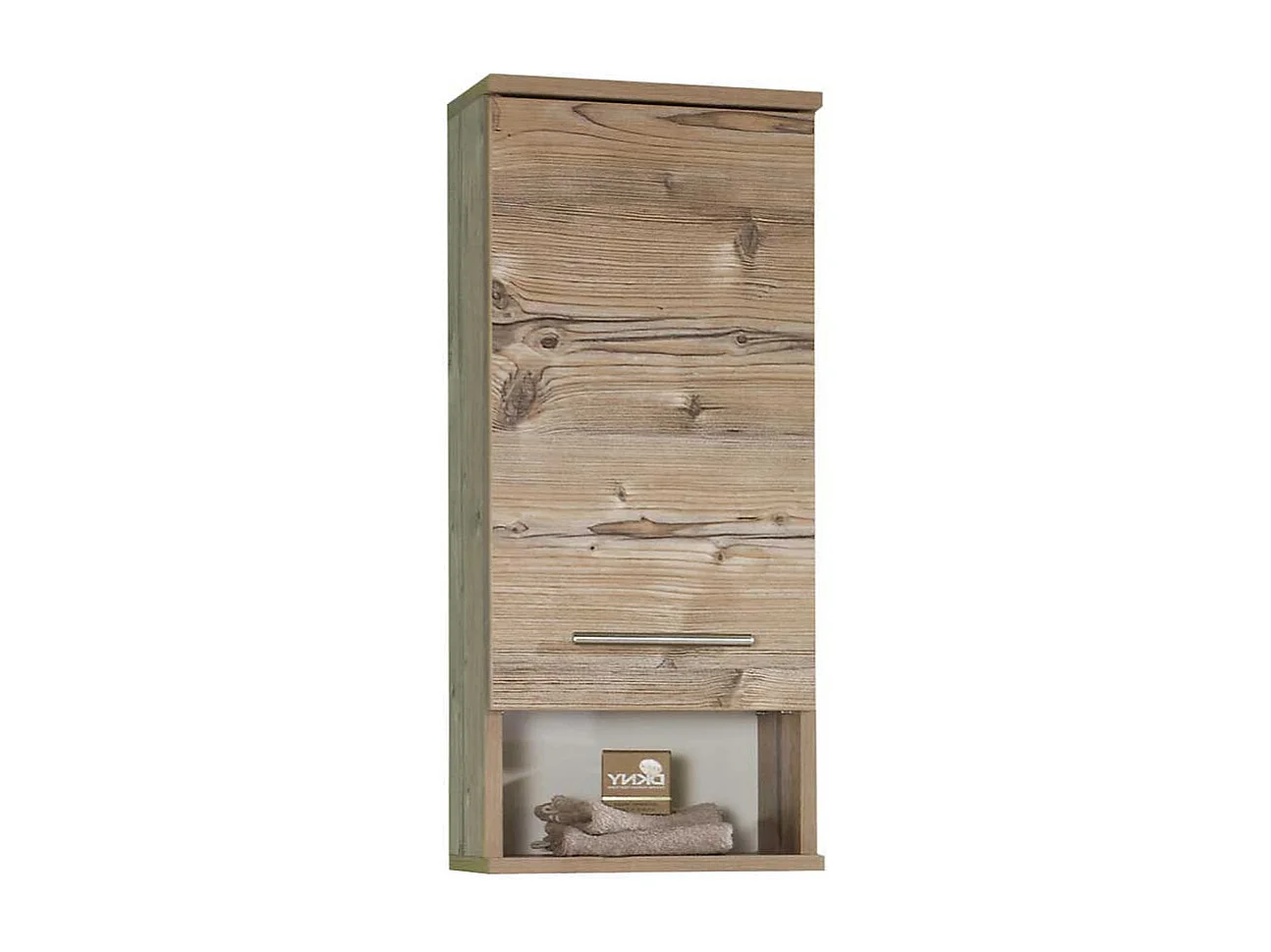 Badezimmer Oberschrank im Dekor Fichte Grau 30 cm breit