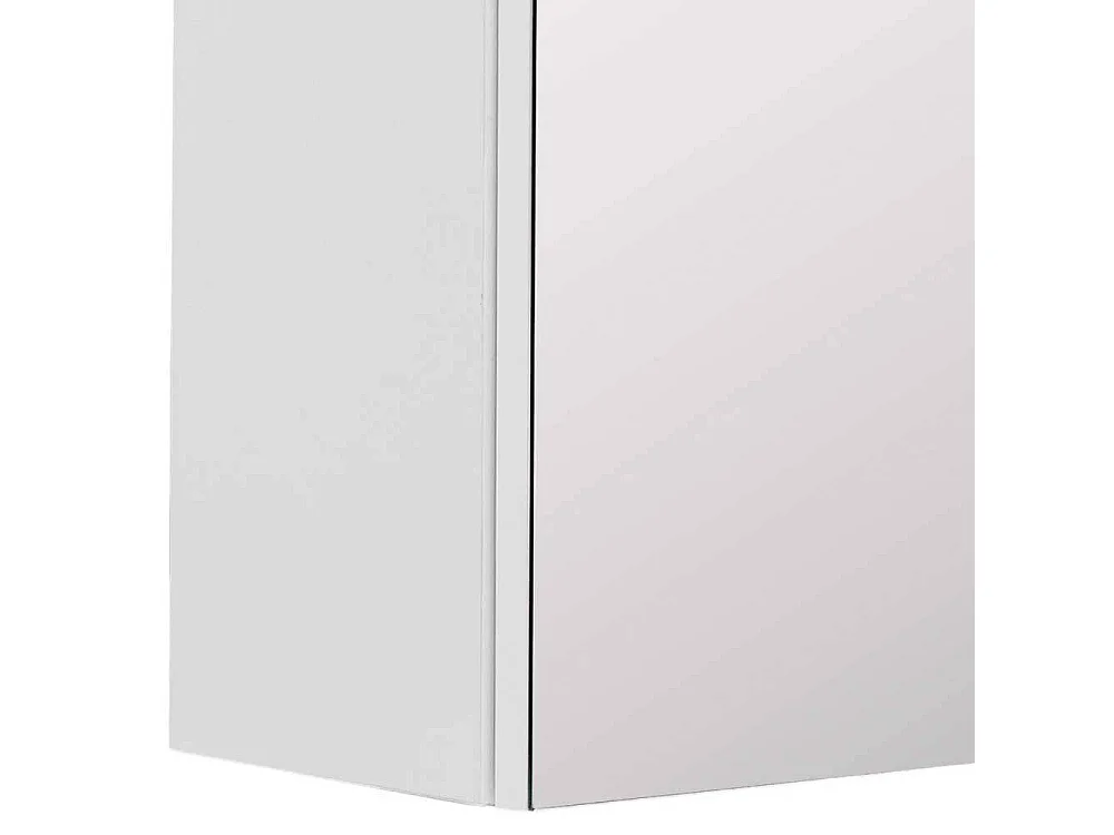 Weißer Badezimmerspiegelschrank mit zwei Drehtüren LED Beleuchtung