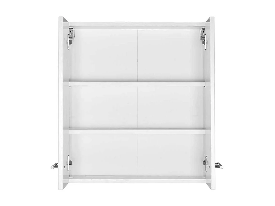 Bad Oberschrank in Weiß Hochglanz 2-türig