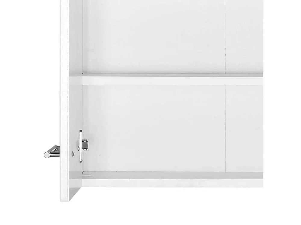 Bad Oberschrank in Weiß Hochglanz 2-türig